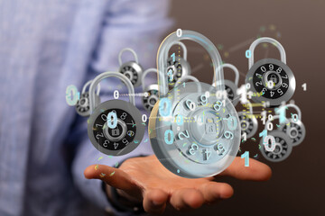 Cybersecurity and information or network protection. Future technology web