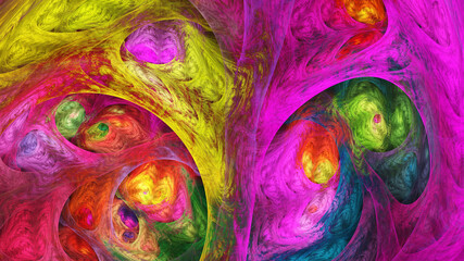 Bright flower, abstract painting multicolor texture.