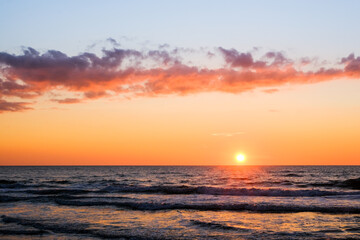 Gorgeous Sunset on the Coast of northern Jutland, Denmark, Europe