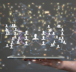 hierarchy connection team group digital