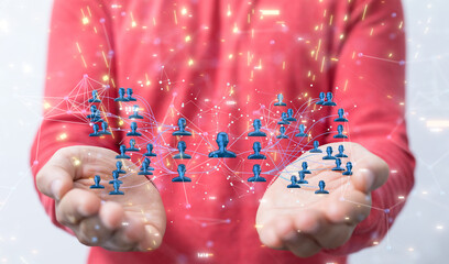 hierarchy connection team group digital