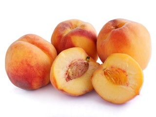 sweet,tasty juicy peaches close up