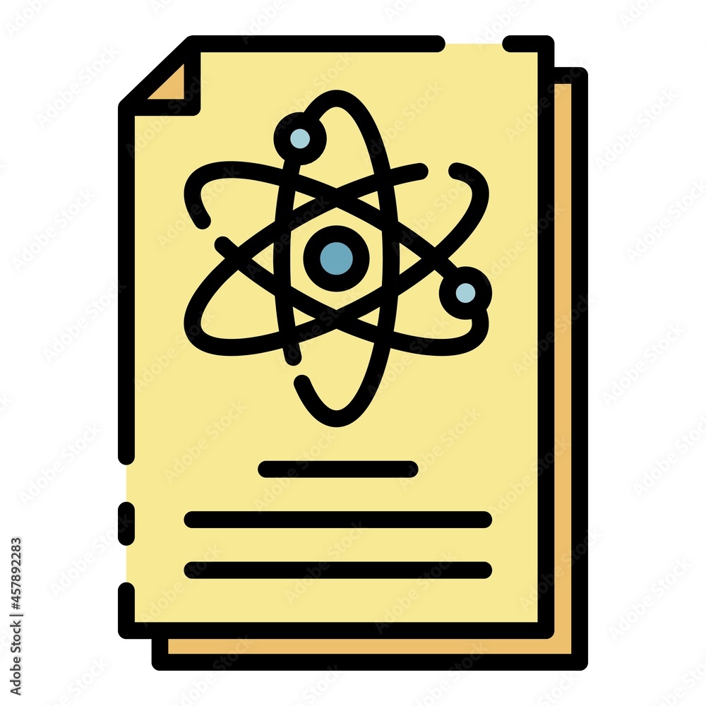 Poster laboratory documentation icon. outline laboratory documentation vector icon color flat isolated