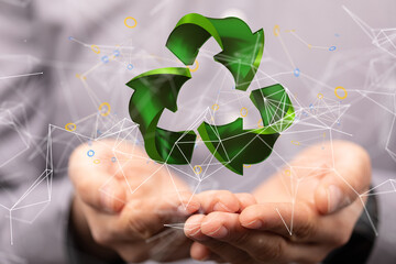Fototapeta na wymiar Concept of recycling - 3d rendering eco