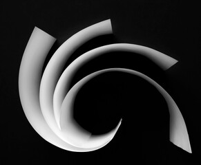 abstract paper black and white spiral