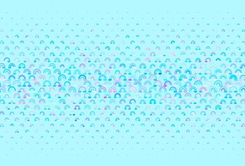 Light Blue, Red vector template with rainbow signs.