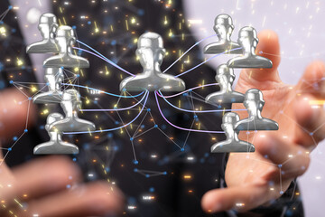 hierarchy connection team group digital