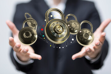 Cybersecurity and information or network protection. Future technology web