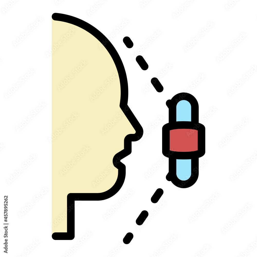 Aufkleber face recognition area icon. outline face recognition area vector icon color flat isolated
