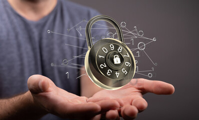 Cybersecurity and information or network protection. Future technology web