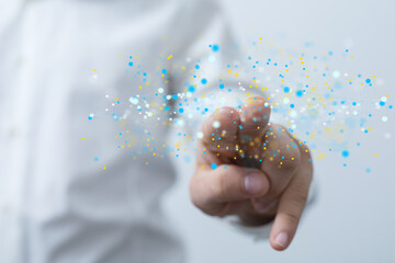 sphere network structure - abstract design connection design