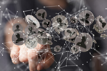 conference Digital Network and data concept