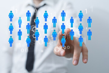 Human resource management and recruitment employment business concept