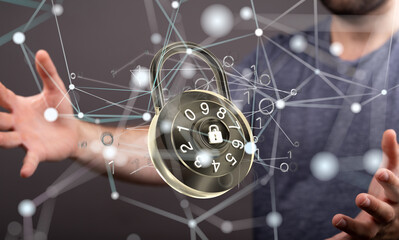 Cybersecurity and information or network protection. Future technology web