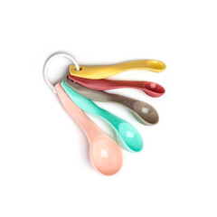 Set of measuring spoon made of colorful plastici