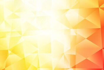 Light Red, Yellow vector shining triangular layout.