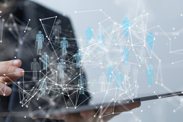 conference team work connection digital concept