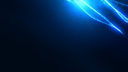 Abstract dot white blue wave gradient texture technology background.