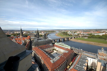 Fototapeta na wymiar Dresden, Blick vom Turm der Frauenkirche
