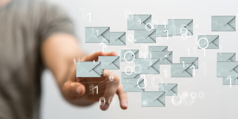 holding letter icon,email icons .Contact us by newsletter email and protect your personal...