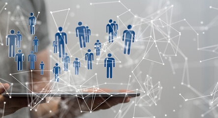 conference Digital Network and data concept