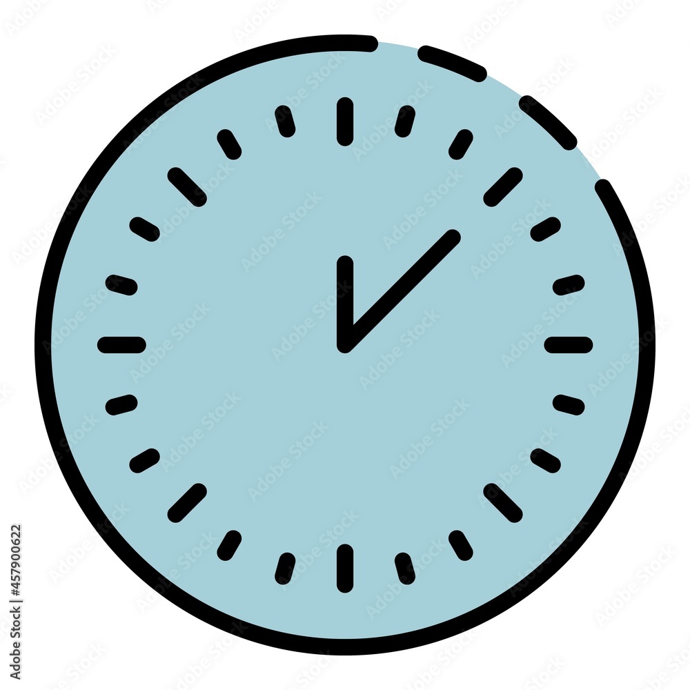 Poster import time icon. outline import time vector icon color flat isolated