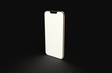 smartphone  With Blank Screen in 3d