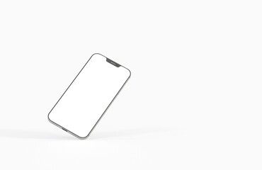 Modern smartphone mockup, isometric position. Realistic 3d