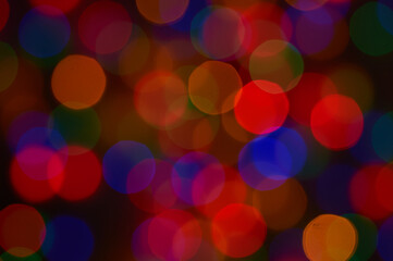 Blurred Photo bokeh christmas lights.
