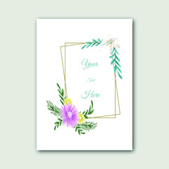 Watercolor Floral invitetion card