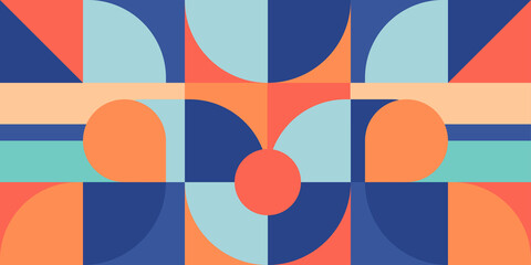 Abstract vector pattern design in Scandinavian style for web banner, business presentation, branding package, fabric print, wallpaper © BoBloob
