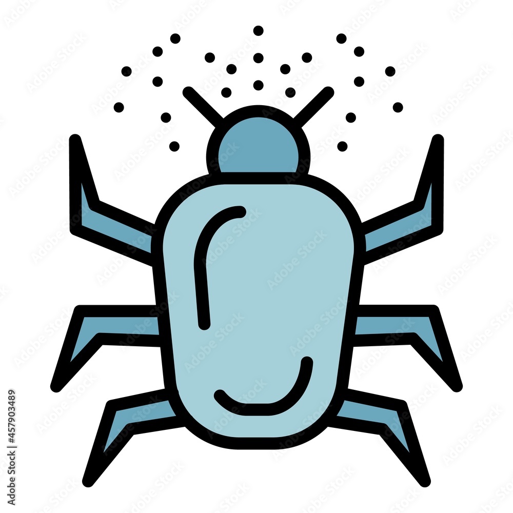 Poster allergy bug icon. outline allergy bug vector icon color flat isolated