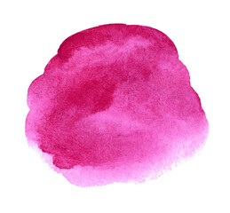 Fototapeta premium Abstract pink watercolor background. Hand drawn watercolor spot. Pink design artistic element for banner, template, print and logo 