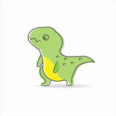 Cute dinosaur boy, vector illustration