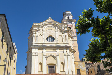 Fototapeta na wymiar The beautiful church of Diano Castello