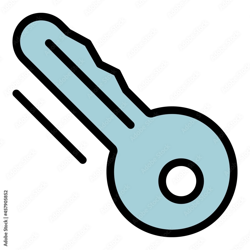 Poster smart key icon. outline smart key vector icon color flat isolated
