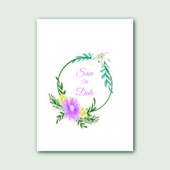 Watercolor Floral frame 2