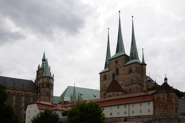 Fototapeta premium Dom und Severikirche in Erfurt