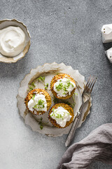 zucchini muffins with sour cream