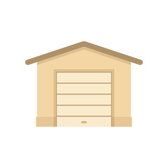 Garage icon. Roller gates. Colored silhouette. Front view. Vector simple flat graphic illustration. The isolated object on a white background. Isolate.