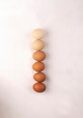 Different colors of eggs
