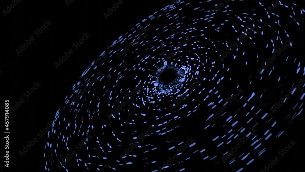Poster black hole with rotating disk. design. simple projection of black hole with attraction on black back