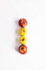 red and yellow apples