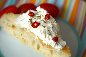 Cheese spread on the healthy non gluten homemade bread