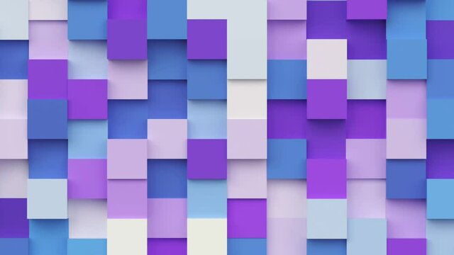 Geometric modern animated seamless looping abstract background. 3d render design element, creative motion graphics, moving geometrical pattern