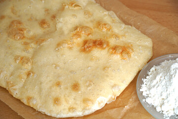 Bread cake made of healthy white spelled flour