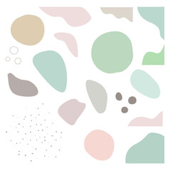 Set of abstract hand drawn various shapes and objects for design decoration 