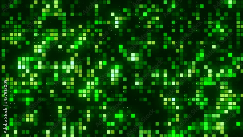 Poster background of bright disco pixels. motion. moving and glowing pixels in disco style. bright backgrou
