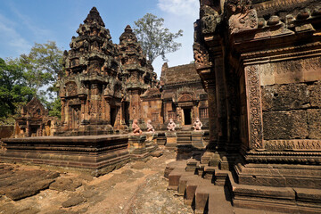 Fototapeta premium Banteay Srei Khmer temple, Siem Reap, Cambodia