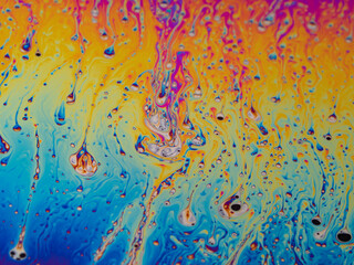 soap bubbles close up in the detail - macro photography